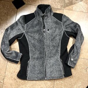 KUHL gray and black fleece jacket
